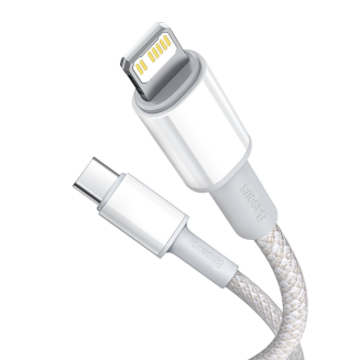 Kabel BASEUS High Density Braided USB-C-Lightning 2m (biały) - 2