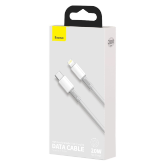  BASEUS High Density Braided USB-C-Lightning cable 2m (white) - 5