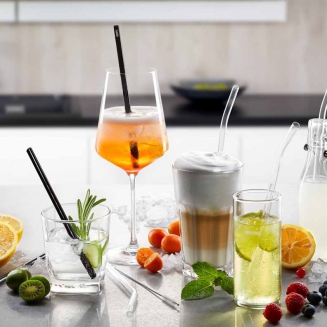 Zestaw 4 słomek szklanych Gefu Future 18 cm - 5