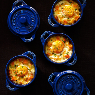 Staub Mini Cocotte Okrągły - 200 ml, Niebieski - 3