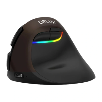 Mysz ergonomiczna Delux M618Mini Gold (USB / Bluetooth / 2.4G) - 2