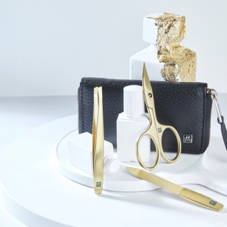  Zwilling Twinox Gold manicure set, black leather case, 3 pieces - 6