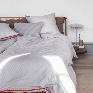 Pościel Mette Ditmer MINI CHECKS Light Blue & Tan 140×220 cm - 2