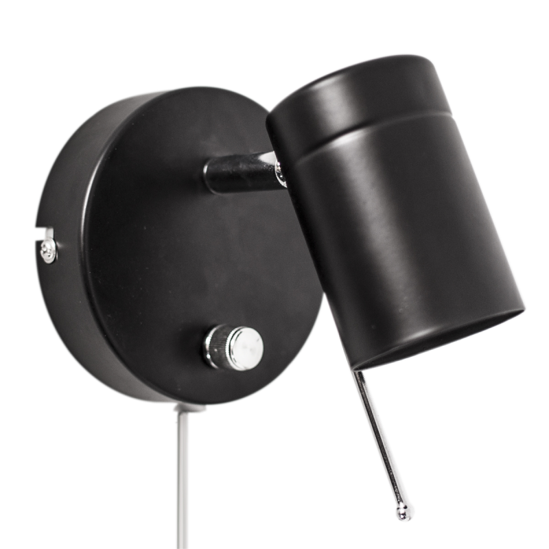 Kinkiet By Rydens Correct 1-lite wall black