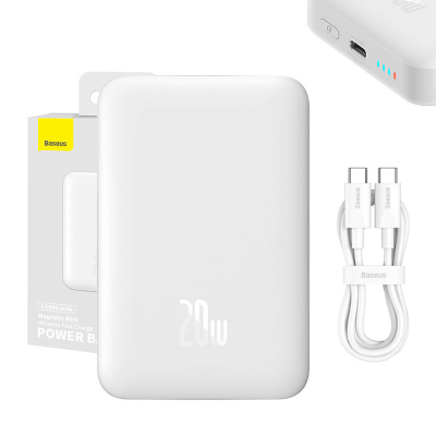 Powerbank BASEUS Magnetic Mini 10000mAh 20W MagSafe (biały)