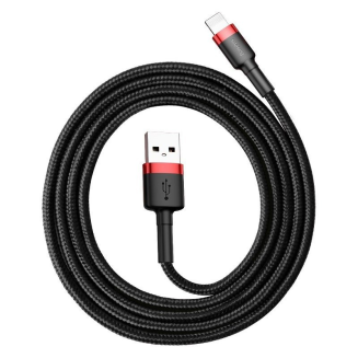 Kabel Lightning USB Baseus Cafule 2A 3m (czarno-czerwony) - 2