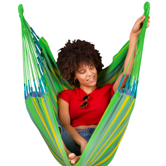 Siedzenie wiszące La Siesta Cumbia Outdoor Lime Comfort - 3