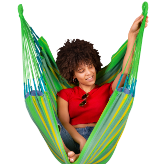 Siedzenie wiszące La Siesta Cumbia Outdoor Lime Comfort - 3