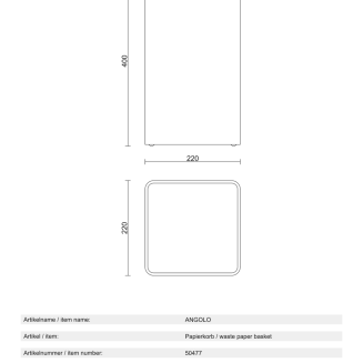 Kosz Zack Angolo 40x20x20 cm - 3