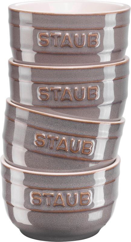  Staub Mini Ramekin Round, 4 pcs - 200 ml, Antique gray