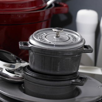 Mini garnek żeliwny okrągły Staub - 250 ml, Grafitowy - 2