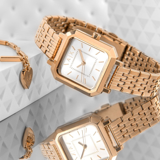 Zegarek Damski + Bransoletka ARMANI EXCHANGE AX7164SET + BOX - 6
