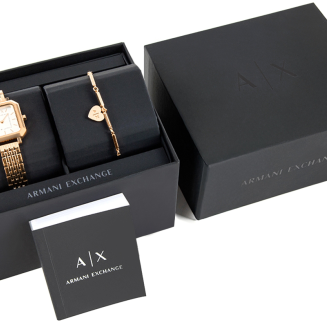 Zegarek Damski + Bransoletka ARMANI EXCHANGE AX7164SET + BOX - 8