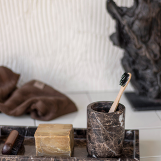 Kubek łazienkowy Mette Ditmer Denmark Marble Brown - 2