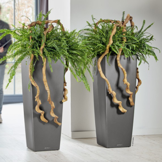  Lechuza Cubico Alto Premium 40 flowerpot anthracite metallic - 5