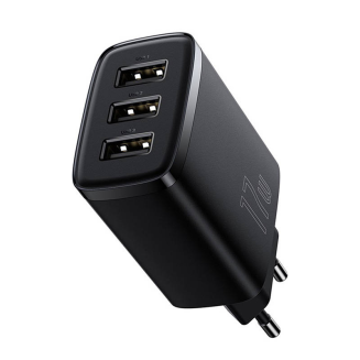 Ładowarka sieciowa BASEUS Compact Quick Charger 17W 3xUSB (czarna) - 5