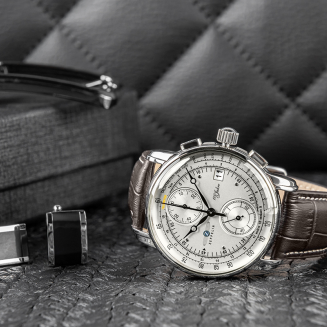 Zegarek Męski ZEPPELIN 100 Yahre Chronograph 8670-1 + BOX - 5