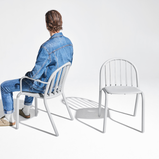 Krzesło ogrodowe z podłokietnikami Fatboy Fred's Armchair Light Grey - 8