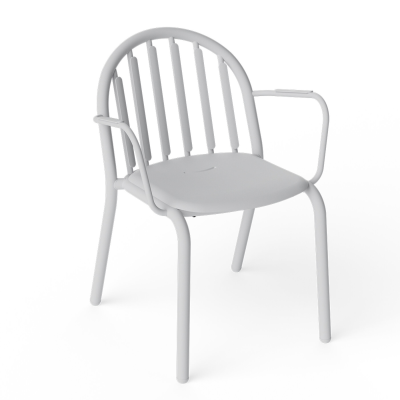  Fatboy Fred's Armchair Light Grey Garden Chair with Armrests