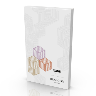  Set of 3 Zone Denmark Hexagon Lupin&Sand&Terracotta coasters - 6