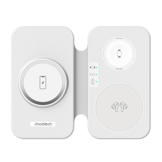 Ładowarka indukcyjna 3w1 Choetech T616-F (biała) - 3