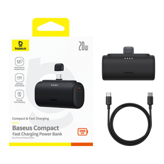 Powerbank Baseus Compact 5000mAh, 20W, USB-C (czarny) - 8