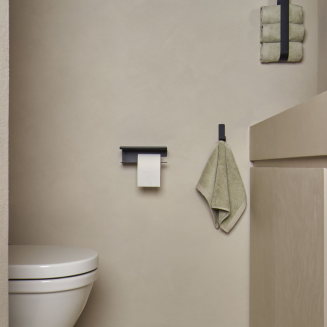 Uchwyt na papier toaletowy Aquanova Cyra Black shelf - 2