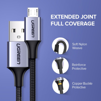 Kabel UGREEN US290 USB-A-micro USB 1m (czarny) - 6
