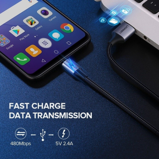 Kabel UGREEN US290 USB-A-micro USB 1m (czarny) - 3