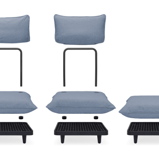 Sofa ogrodowa Fatboy Paletti Set Large Storm Blue - 2
