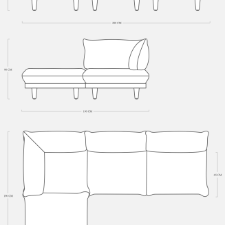Sofa ogrodowa Fatboy Paletti Set Large Storm Blue - 4