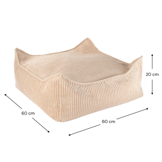 Pufa dziecięca Wigiwama Square Ottoman Brown Sugar - 4