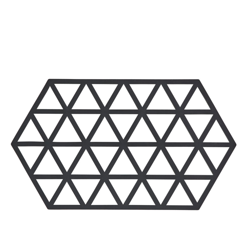  Zone Denmark Triangles Black Dish Mat 24x14 cm