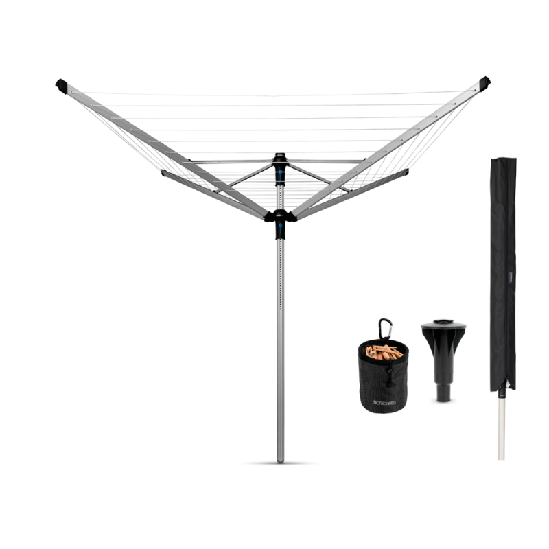 Brabantia Lift-O-Matic Advance garden dryer 60 m Metallic Gray