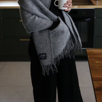 Szal z kieszeniami Lapuan Kankurit UNI grey 60x170 cm - 5