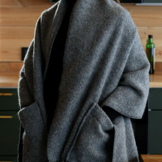 Szal z kieszeniami Lapuan Kankurit UNI grey 60x170 cm - 6