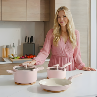 Zestaw garnków BergHOFF Balance 5 częściowy różowy - 4