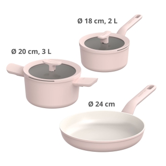 Zestaw garnków BergHOFF Balance 5 częściowy różowy - 2