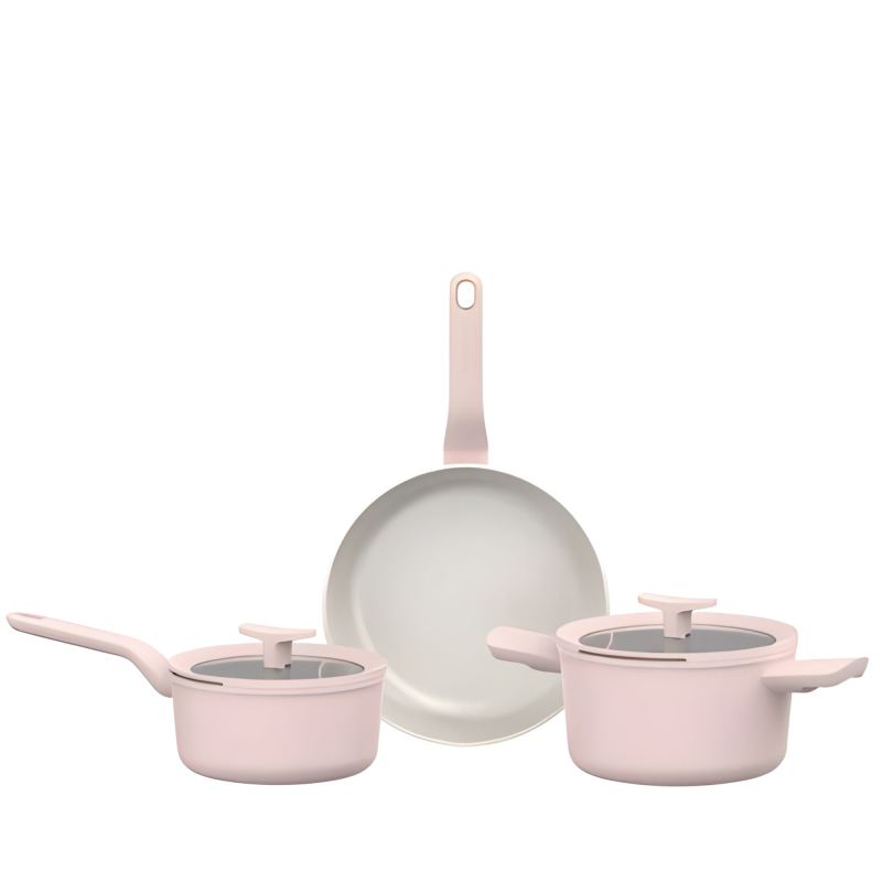 Zestaw garnków BergHOFF Balance 5 częściowy różowy