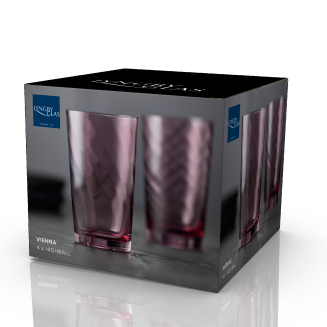 Szklanki do wody Lyngby Glass Vienna Purple 400 ml - 4 szt. - 4