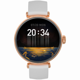 Smartwatch Gravity Różowe Złoto Biały 2 Paski GT26-2 - 4