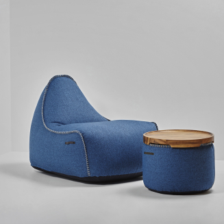 SACKit Serving Tray acacia pouf - 5