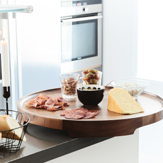 SACKit Serving Tray acacia pouf - 6