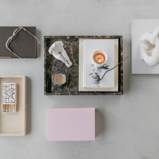 Taca dekoracyjna Mette Ditmer Denmark Marble Large Brown - 5