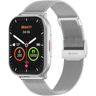 Smartwatch Gravity Srebrny Pasek + Bransoleta GT43-2 - 4