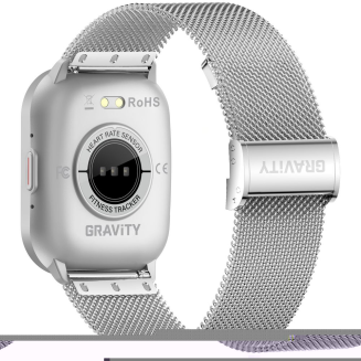 Smartwatch Gravity Srebrny Pasek + Bransoleta GT43-2 - 10