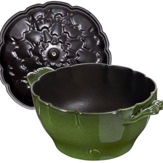 Garnek żeliwny okrągły karczoch Staub - 3 ltr, Zielony - 2