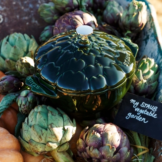 Garnek żeliwny okrągły karczoch Staub - 3 ltr, Zielony - 9