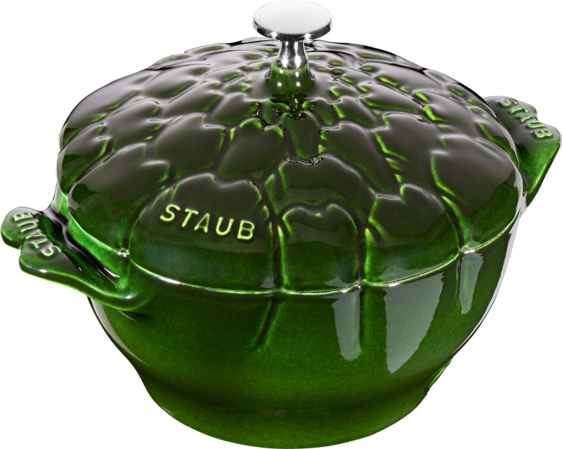  Staub round artichoke cast iron pot - 3 ltr, green