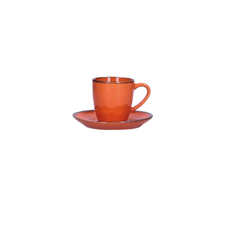  Rose&Tulipani | Set of 6 Concerto Arancione espresso cups - Orange, 90 ml